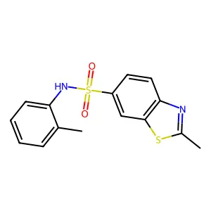2-Methyl-N-(2-methylphenyl)-1,3-benzothiazole-6-sulfonamide structure