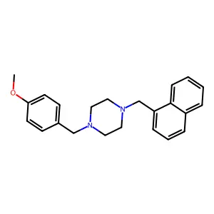 1-(4-Methoxybenzyl)-4-(naphthalen-1-ylmethyl)piperazine structure