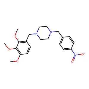 1-[(4-Nitrophenyl)methyl]-4-[(2,3,4-trimethoxyphenyl)methyl]piperazine structure