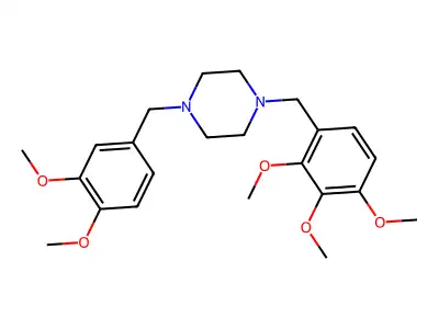 1-(3,4-Dimethoxybenzyl)-4-(2,3,4-trimethoxybenzyl)piperazine structure