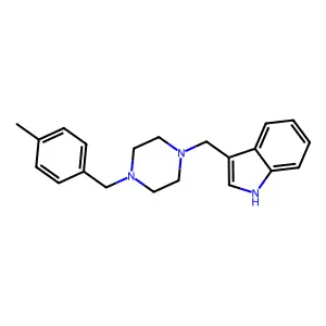 3-{[4-(4-methylbenzyl)piperazin-1-yl]methyl}-1H-indole structure