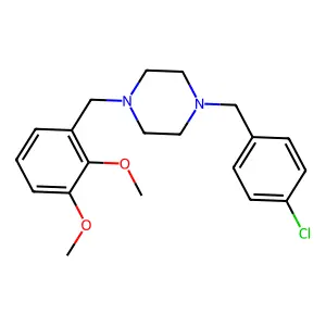 1-(4-Chlorobenzyl)-4-(2,3-dimethoxybenzyl)piperazine structure