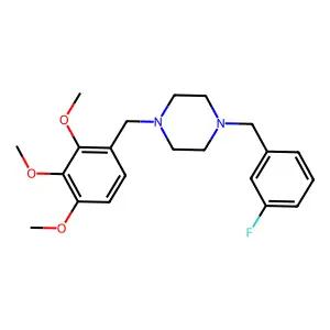 1-(3-Fluorobenzyl)-4-(2,3,4-trimethoxybenzyl)piperazine structure