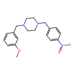 1-[(3-Methoxyphenyl)methyl]-4-[(4-nitrophenyl)methyl]piperazine structure