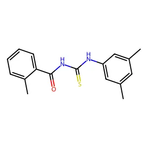 N-[(3,5-dimethylphenyl)carbamothioyl]-2-methylbenzamide structure