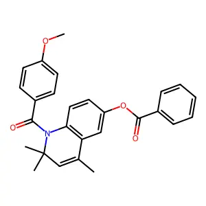 1-(4-Methoxybenzoyl)-2,2,4-trimethyl-1,2-dihydroquinolin-6-yl benzoate structure