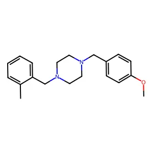 1-[(4-Methoxyphenyl)methyl]-4-[(2-methylphenyl)methyl]piperazine structure