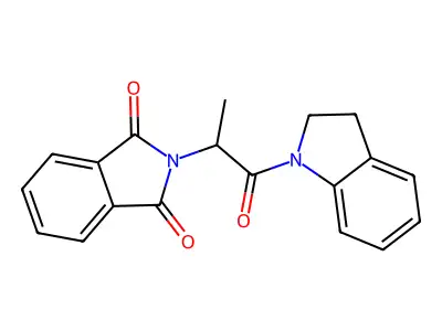 2-[2-(2,3-dihydro-1H-indol-1-yl)-1-methyl-2-oxoethyl]-1H-isoindole-1,3(2H)-dione structure