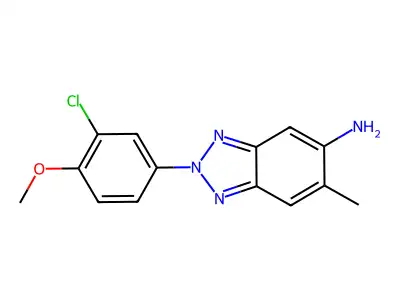 2-(3-chloro-4-methoxyphenyl)-6-methyl-2H-1,2,3-benzotriazol-5-amine structure