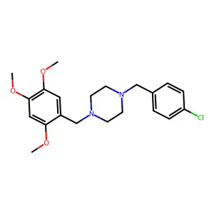 1-(4-Chlorobenzyl)-4-(2,4,5-trimethoxybenzyl)piperazine structure