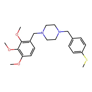 1-[4-(Methylsulfanyl)benzyl]-4-(2,3,4-trimethoxybenzyl)piperazine structure