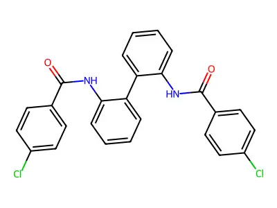 4-chloro-N-[2-[2-[(4-chlorobenzoyl)amino]phenyl]phenyl]benzamide structure