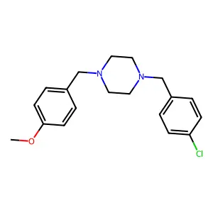 1-(4-Chlorobenzyl)-4-(4-methoxybenzyl)piperazine structure