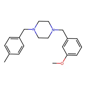 1-(3-Methoxybenzyl)-4-(4-methylbenzyl)piperazine structure