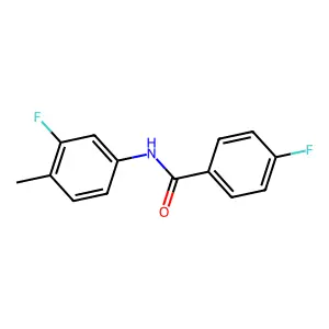4-fluoro-N-(3-fluoro-4-methylphenyl)benzamide structure