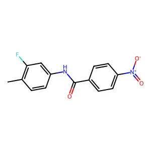 N-(3-fluoro-4-methylphenyl)-4-nitrobenzamide structure