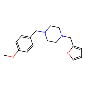 1-(Furan-2-ylmethyl)-4-[(4-methoxyphenyl)methyl]piperazine structure