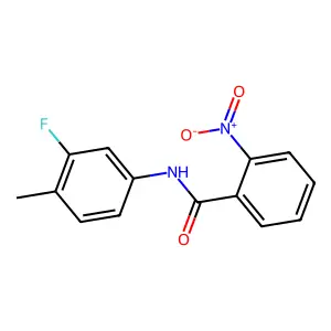N-(3-fluoro-4-methylphenyl)-2-nitrobenzamide structure