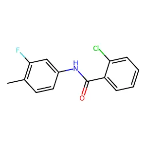 2-chloro-N-(3-fluoro-4-methylphenyl)benzamide structure
