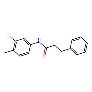 N-(3-fluoro-4-methylphenyl)-3-phenylpropanamide structure