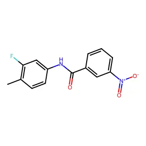 N-(3-fluoro-4-methylphenyl)-3-nitrobenzamide structure