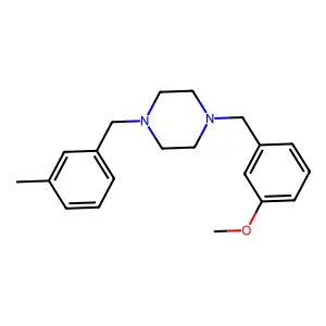 1-(3-Methoxybenzyl)-4-(3-methylbenzyl)piperazine structure