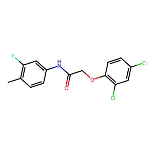 2-(2,4-dichlorophenoxy)-N-(3-fluoro-4-methylphenyl)acetamide structure