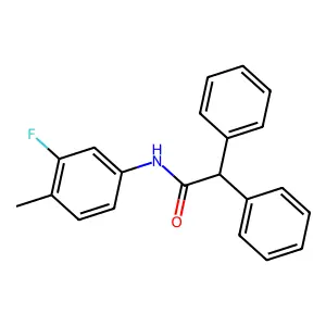 N-(3-fluoro-4-methylphenyl)-2,2-diphenylacetamide structure