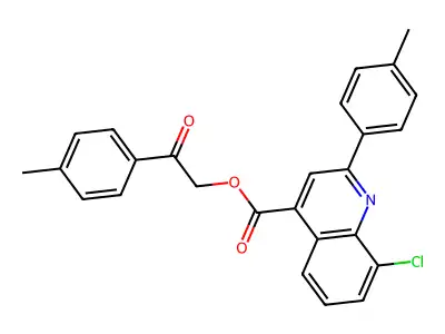 2-(4-Methylphenyl)-2-oxoethyl 8-chloro-2-(4-methylphenyl)-4-quinolinecarboxylate structure