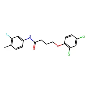 4-(2,4-dichlorophenoxy)-N-(3-fluoro-4-methylphenyl)butanamide structure