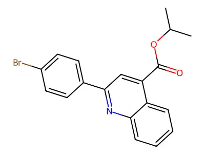 Isopropyl 2-(4-bromophenyl)-4-quinolinecarboxylate structure