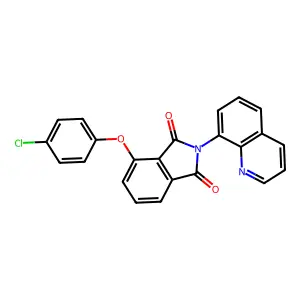 4-(4-Chlorophenoxy)-2-quinolin-8-ylisoindole-1,3-dione structure