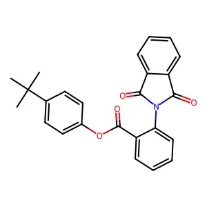4-tert-butylphenyl 2-(1,3-dioxo-1,3-dihydro-2H-isoindol-2-yl)benzoate structure