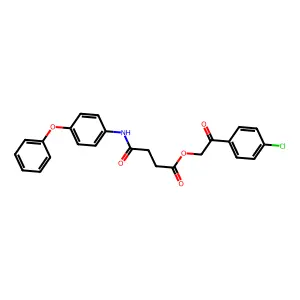 [2-(4-Chlorophenyl)-2-oxoethyl] 4-oxo-4-(4-phenoxyanilino)butanoate structure