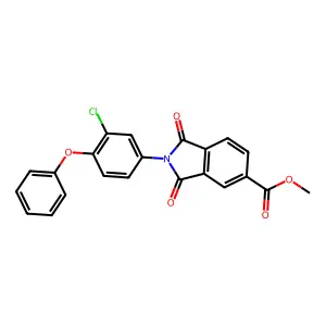 Methyl 2-(3-chloro-4-phenoxyphenyl)-1,3-dioxoisoindole-5-carboxylate structure