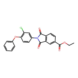 Ethyl 2-(3-chloro-4-phenoxyphenyl)-1,3-dioxoisoindole-5-carboxylate structure