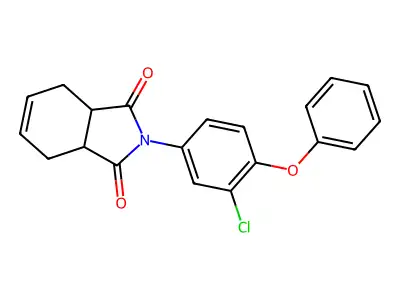 2-(3-chloro-4-phenoxyphenyl)-3a,4,7,7a-tetrahydro-1H-isoindole-1,3(2H)-dione structure