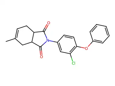 2-(3-Chloro-4-phenoxyphenyl)-5-methyl-3a,4,7,7a-tetrahydroisoindole-1,3-dione structure