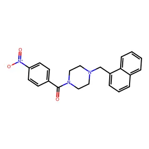 [4-(Naphthalen-1-ylmethyl)piperazin-1-yl]-(4-nitrophenyl)methanone structure