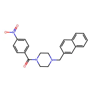 [4-(Naphthalen-2-ylmethyl)piperazin-1-yl]-(4-nitrophenyl)methanone structure