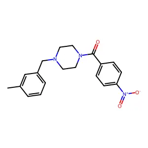 [4-(3-Methylbenzyl)piperazin-1-yl](4-nitrophenyl)methanone structure