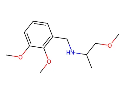 (2,3-Dimethoxy-benzyl)-(2-methoxy-1-methyl-ethyl)-amine structure