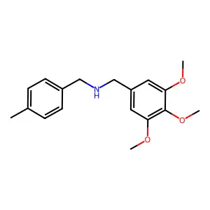 1-(4-methylphenyl)-N-[(3,4,5-trimethoxyphenyl)methyl]methanamine structure