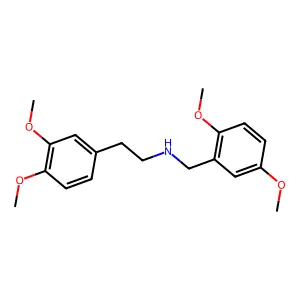 N-(2,5-dimethoxybenzyl)-2-(3,4-dimethoxyphenyl)ethanamine structure