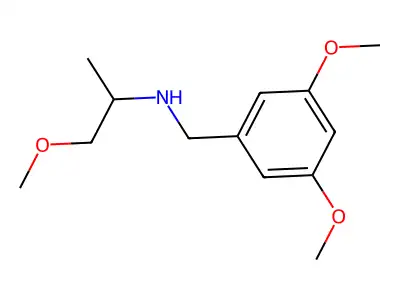 N-[(3,5-dimethoxyphenyl)methyl]-1-methoxypropan-2-amine structure