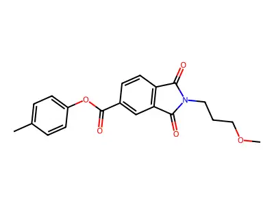 4-methylphenyl 2-(3-methoxypropyl)-1,3-dioxo-2,3-dihydro-1H-isoindole-5-carboxylate structure