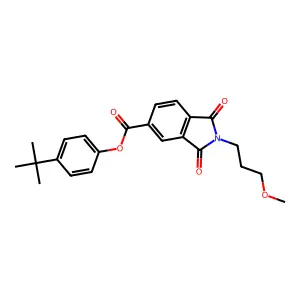 (4-tert-butylphenyl) 2-(3-methoxypropyl)-1,3-dioxoisoindole-5-carboxylate structure