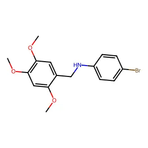 4-bromo-N-[(2,4,5-trimethoxyphenyl)methyl]aniline structure