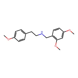 N-[(2,4-dimethoxyphenyl)methyl]-2-(4-methoxyphenyl)ethanamine structure
