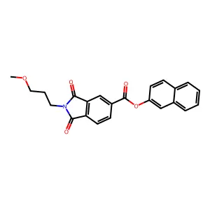 Naphthalen-2-yl 2-(3-methoxypropyl)-1,3-dioxoisoindole-5-carboxylate structure